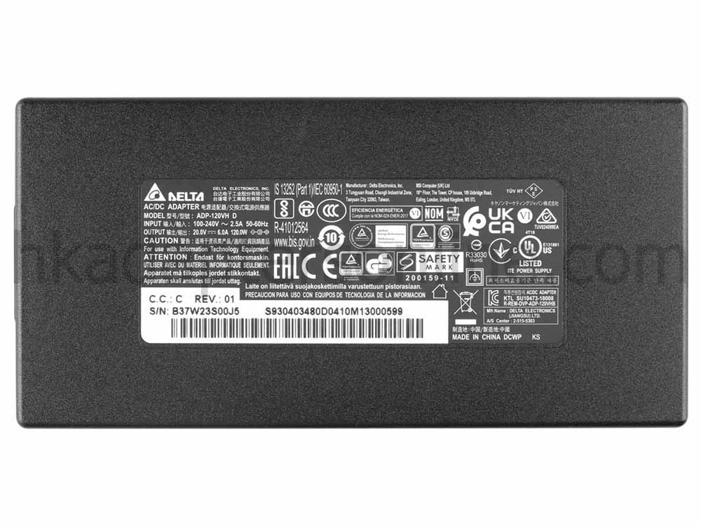 原廠 120W MSI Cyborg 15 A12UC MS-15K1 Charger 充電器 電源 + 電源線