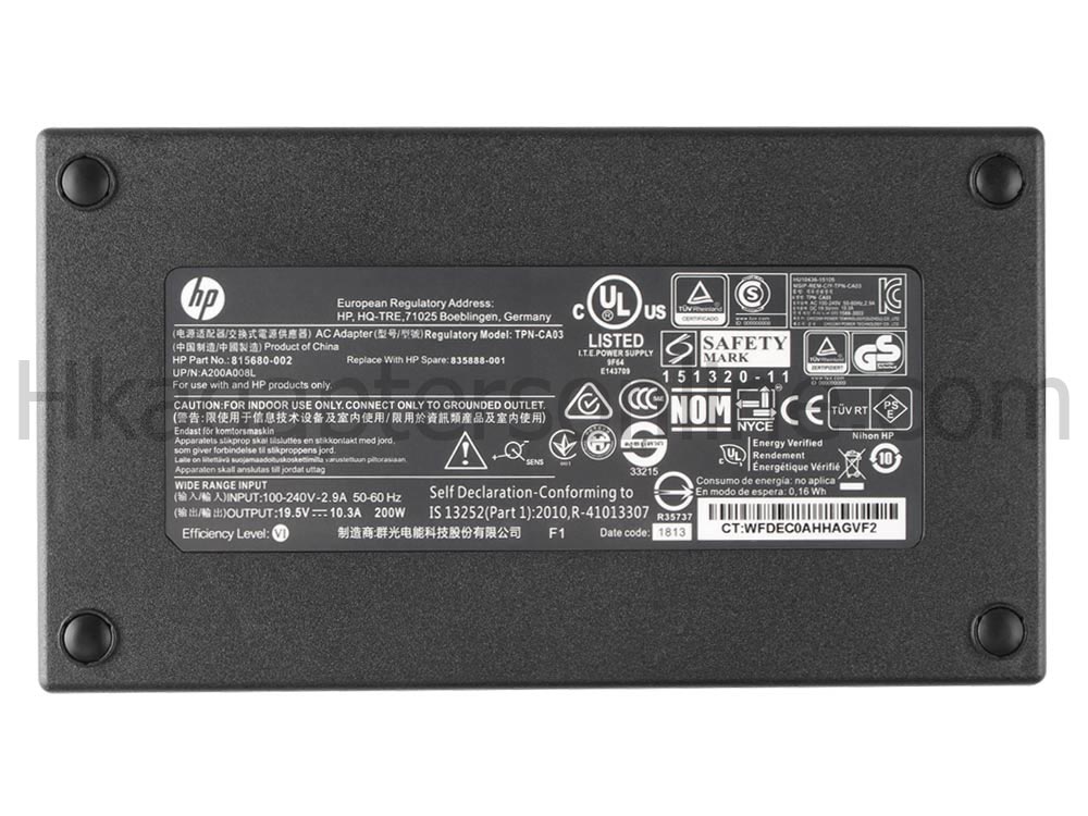 原裝 200W HP OMEN Laptop 15-en1004np 15-en1507na 15-en1020ur Charger 充電器 電源 + 電源線