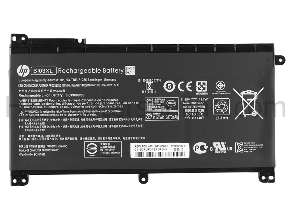 原廠 電池 3470mAh 41.7Wh HP 915230-541