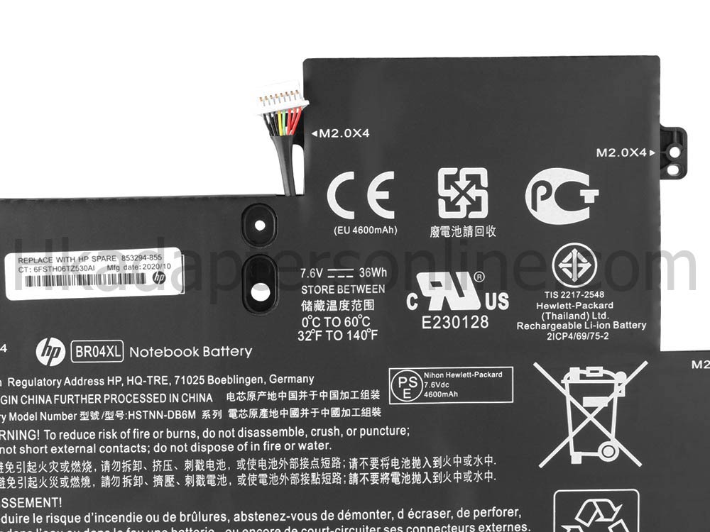 原廠 電池 4736mAh 36Wh HP M6U51AV
