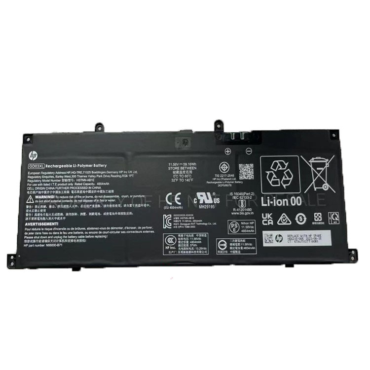 原廠 電池 4854mAh 59.16Wh HP N66215-005