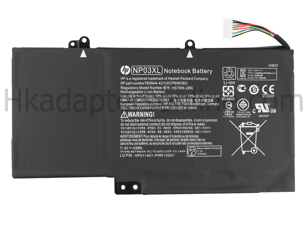 原廠 電池 43Wh HP 761230-005