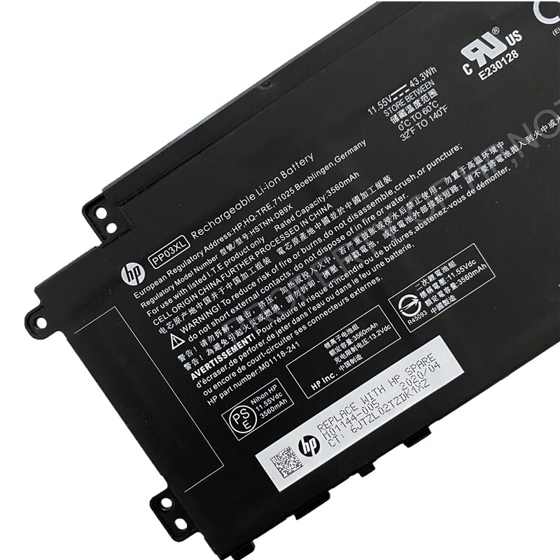 原廠 電池 3560mAh 43.3Wh HP HSTNN-0B1P