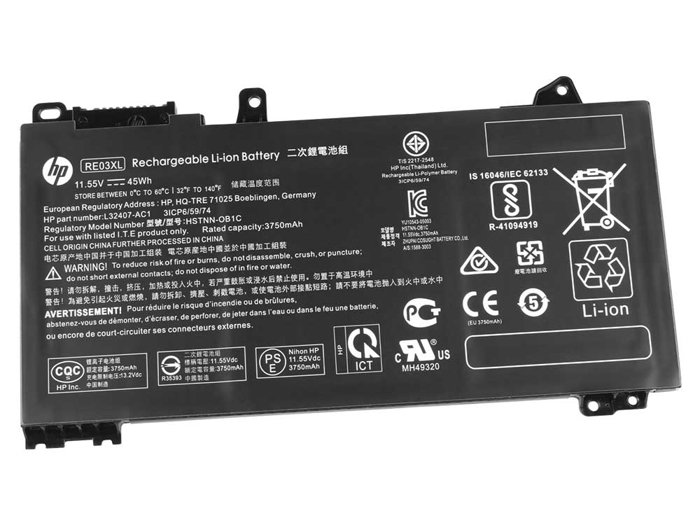 原廠 電池 3900mAh 45Wh HP L32407-AC2