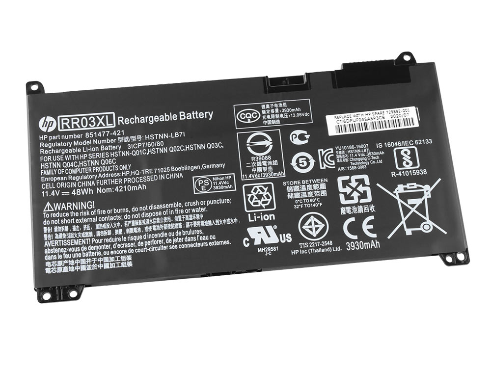 原廠 電池 4000mAh 48Wh HP RR03048XL-PR