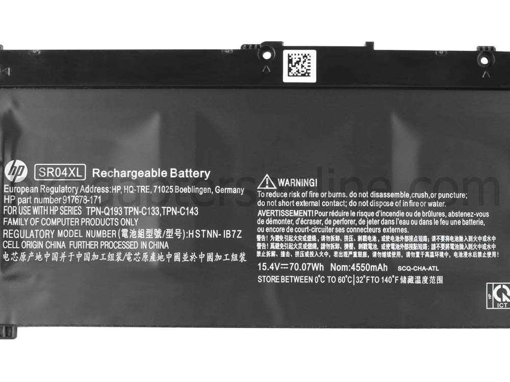 原廠 電池 4550mAh 70.07Wh HP SRO4XL