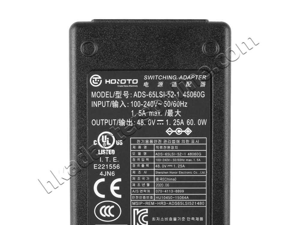 原裝 60W Avtech AVH0401 4CH NVR POE Charger 充電器 電源 + 電源線