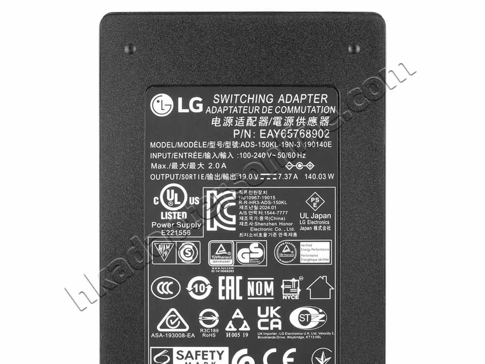 原裝 140W LG 21:9 Curved UltraWide Monitor 34UC97 34UC97-S Charger 充電器 電源 + 電源線