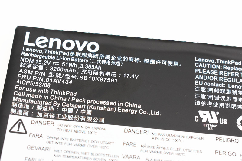 原廠 電池 3355mAh 51Wh Lenovo SB10K97590 SB10K97589