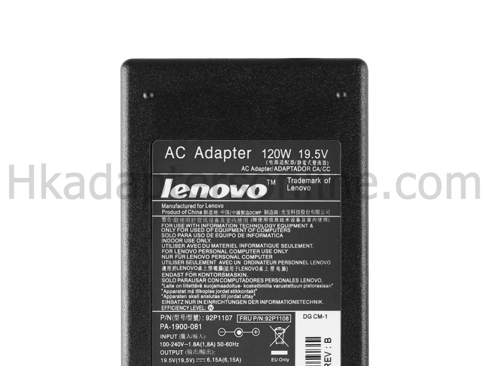 原裝 120W Lenovo PA-1121-04LC PA-1121-04LI Charger 充電器 電源 + 電源線