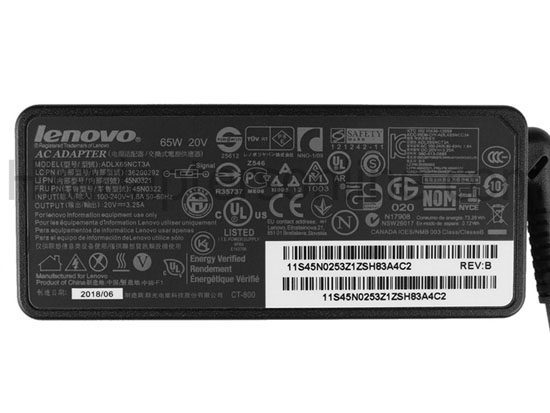 原裝 65W Lenovo 5A10V03248 Charger 充電器 電源 + 電源線