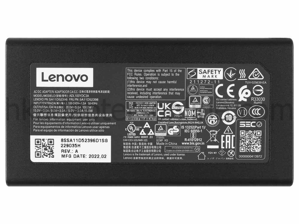 原廠 100W USB-C Lenovo Yoga Pro 7 14ASP9 83HN001AHH Charger 充電器 電源 + 電源線