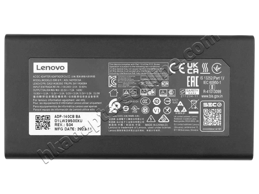 原廠 140W USB-C Lenovo Slim Pro 9 14IRP8 83BV Charger 充電器 電源 + 電源線