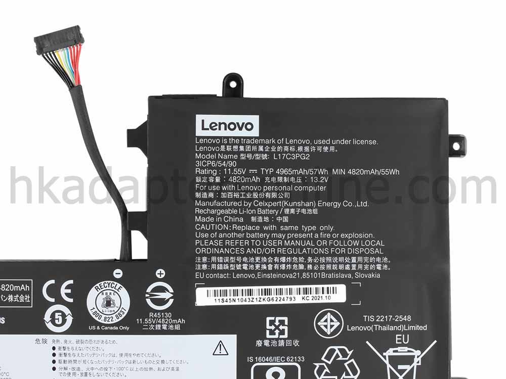 原廠 電池 4955mAh 57Wh Lenovo 5B10Q88557