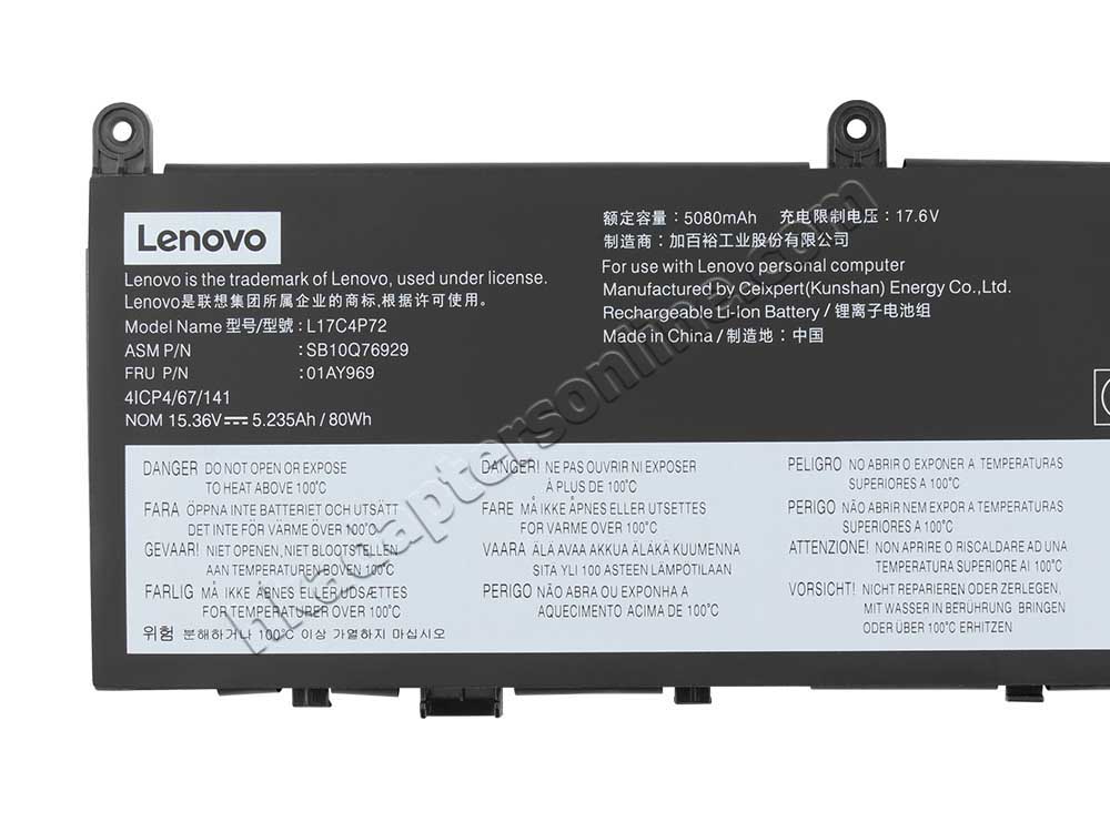 原廠 電池 5235mAh 80Wh Lenovo 5B10W13953 5B10W13899