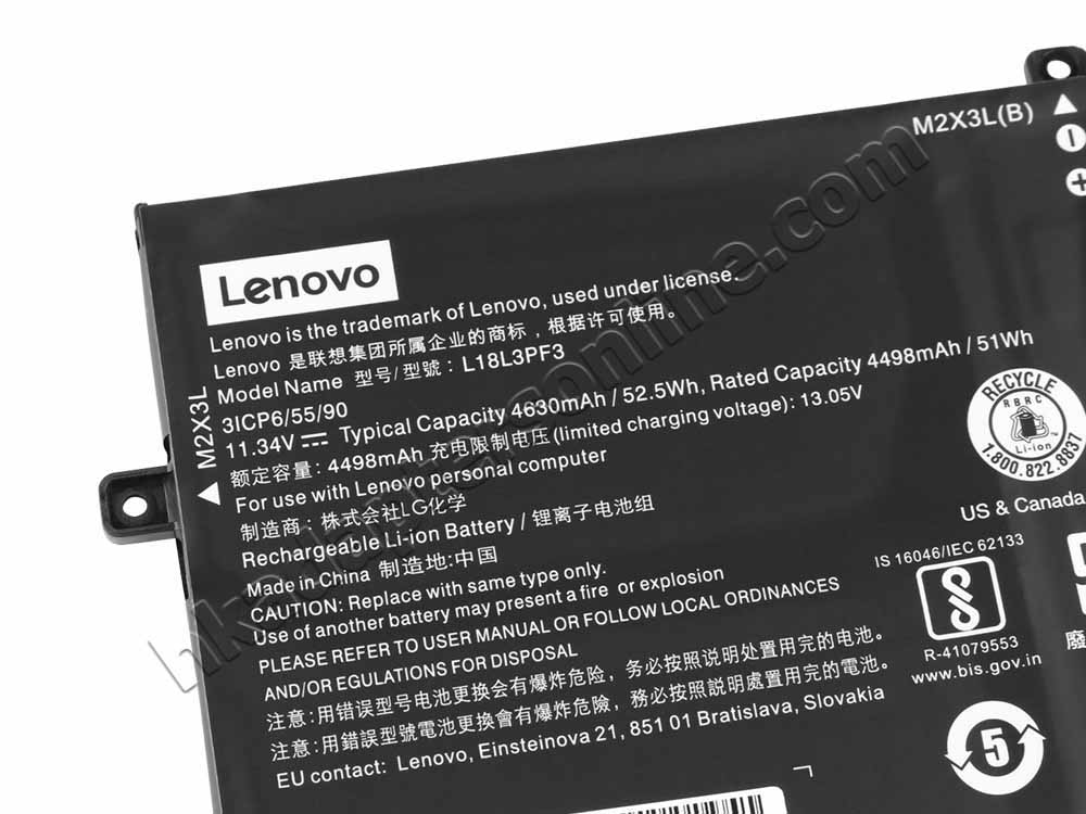 原廠 電池 4610mAh 52.5Wh Lenovo SB10W67183