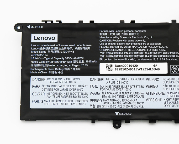 原廠 電池 3950mAh 61Wh Lenovo 5B11N52059
