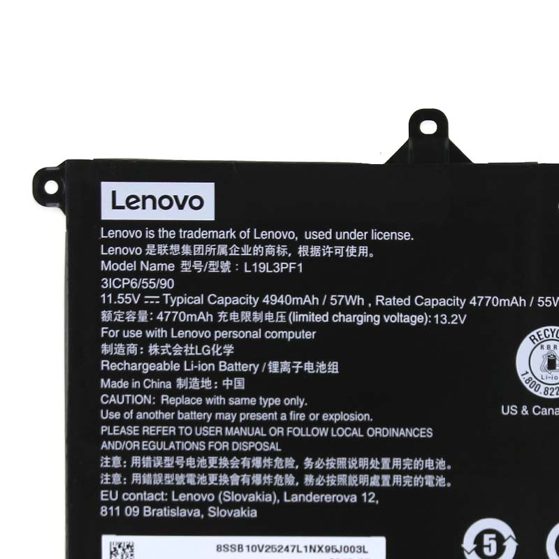 原廠 電池 4955mAh 57Wh Lenovo 5B10W67394