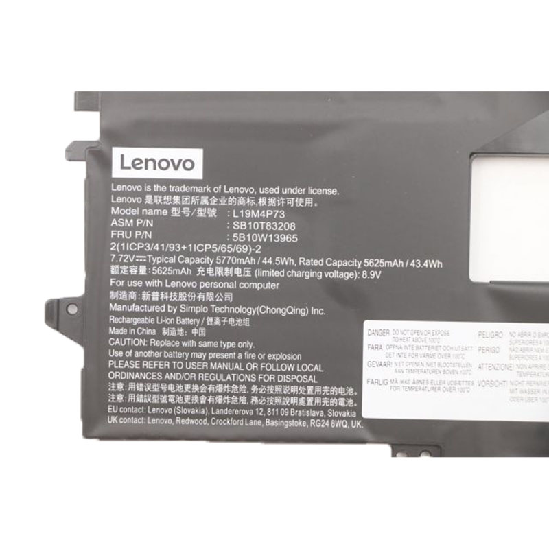 原廠 電池 5770mAh 44.5Wh Lenovo 5B10W13966