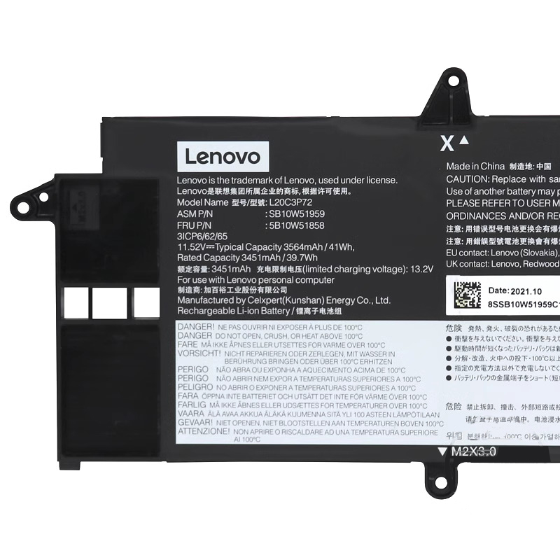 原廠 電池 3564mAh 41Wh Lenovo 5B10W51859