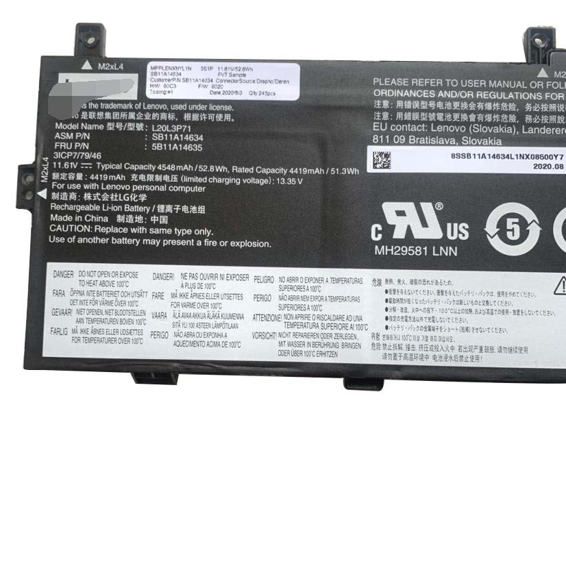 原廠 電池 4560mAh 52.8Wh Lenovo 5B11A13105