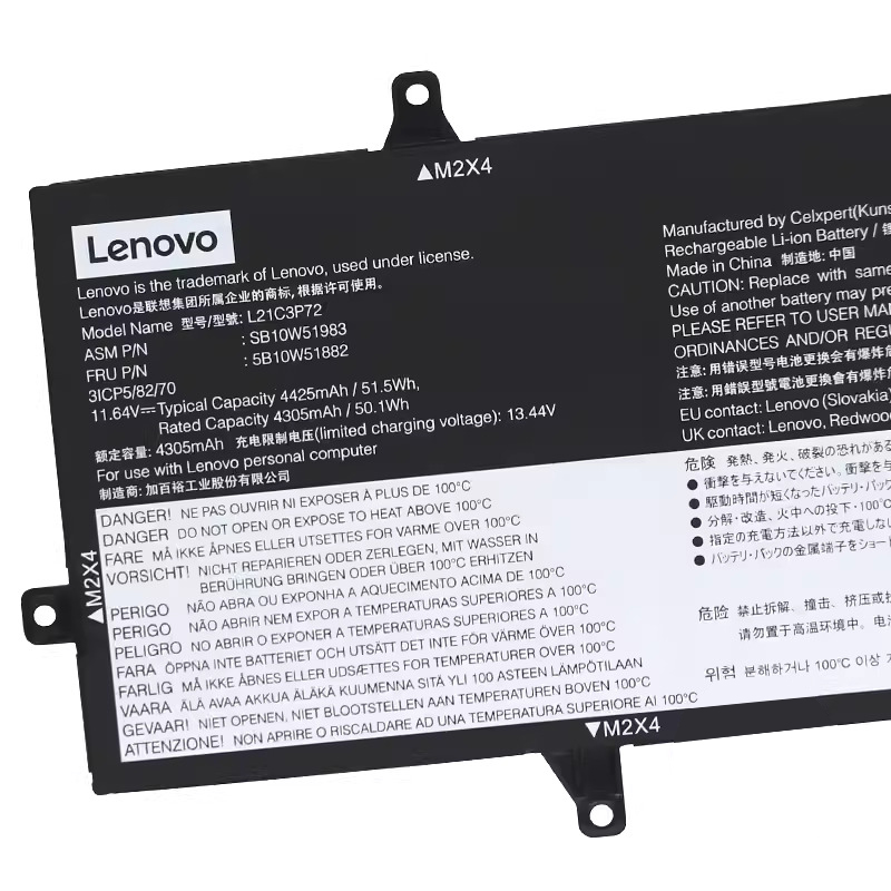 原廠 電池 4425mAh 51.5Wh Lenovo 5B11M90082