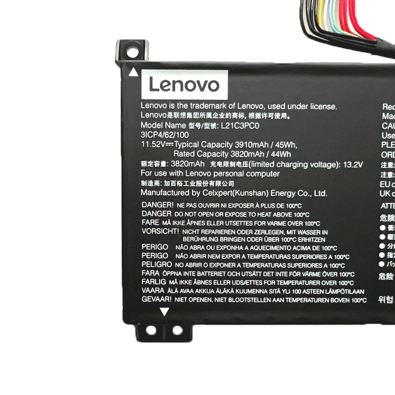 原廠 電池 3910mAh 45Wh Lenovo L21C3PC0 L21M3PC0