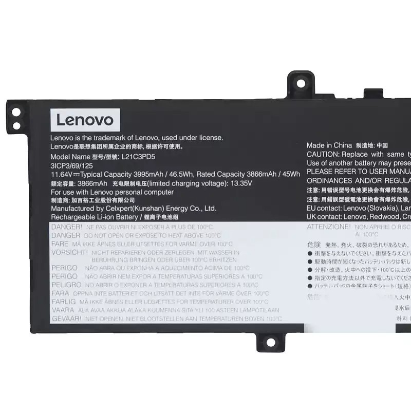 原廠 電池 3995mAh 46.5Wh Lenovo L21C3PD5