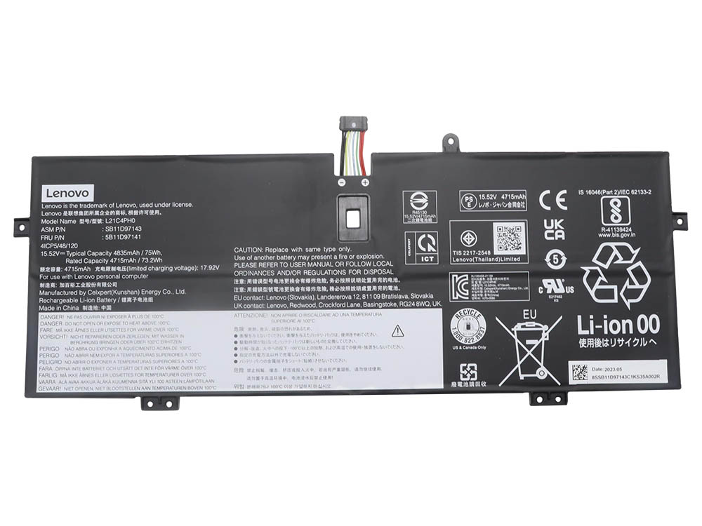 原廠 電池 4835mAh 75Wh Lenovo 5B11D97137