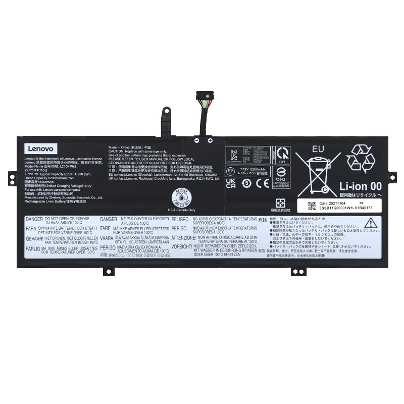 原廠 電池 6510mAh 50.2Wh Lenovo SB11G00002