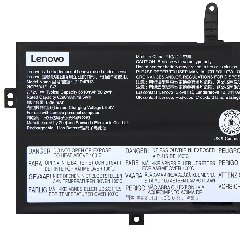 原廠 電池 6510mAh 50.2Wh Lenovo SB11G00002