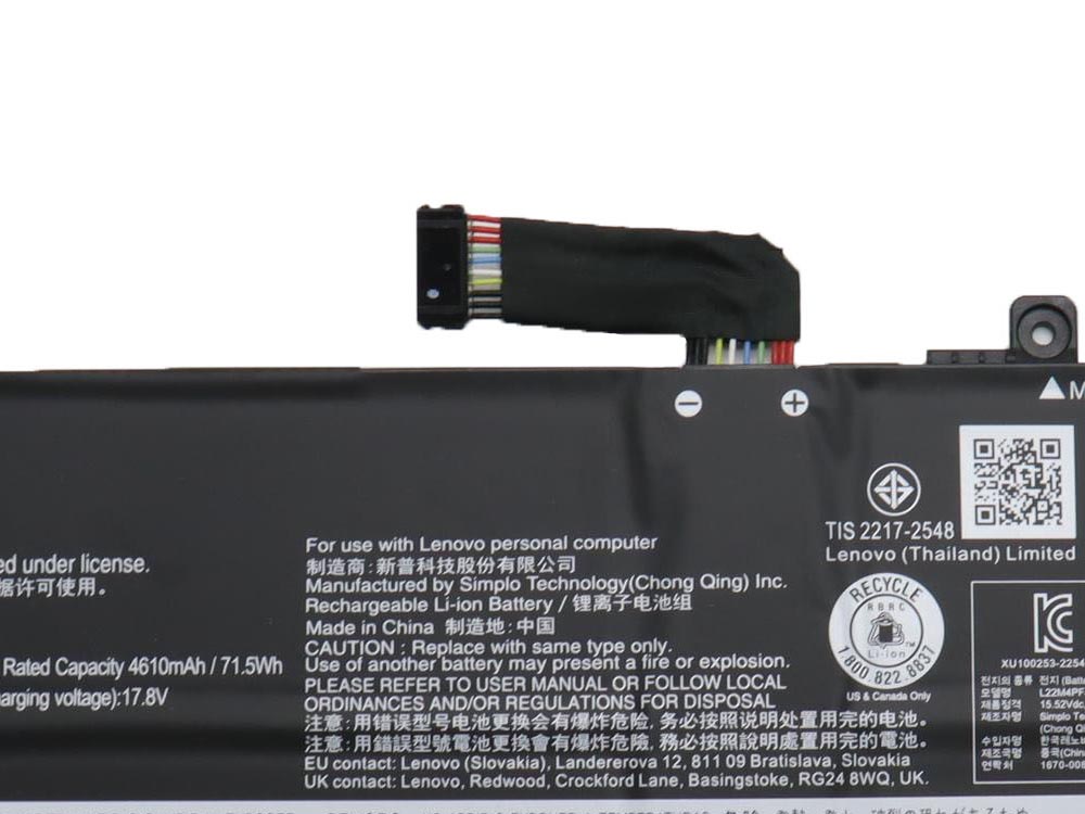 原廠 電池 4705mAh 73Wh Lenovo L22D4P4