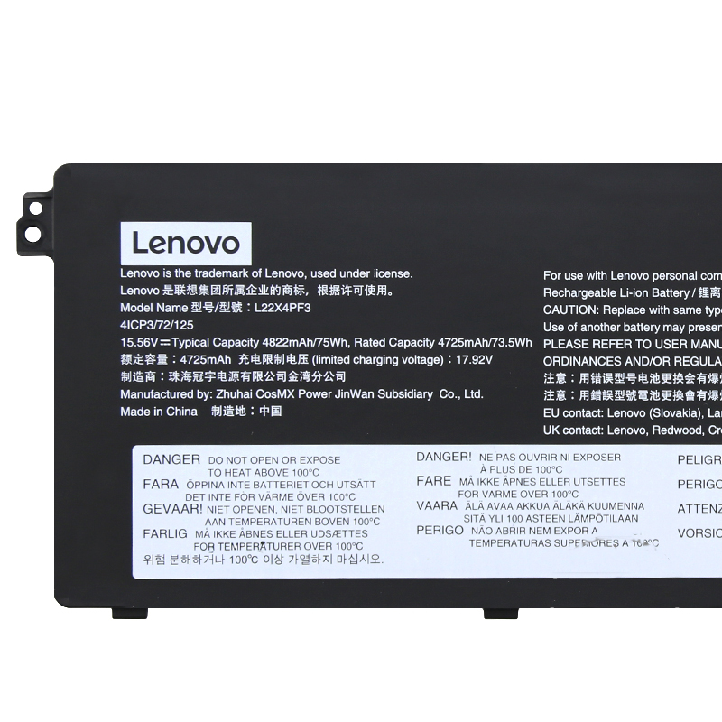 原廠 電池 4822mAh 75Wh Lenovo SB11K24756