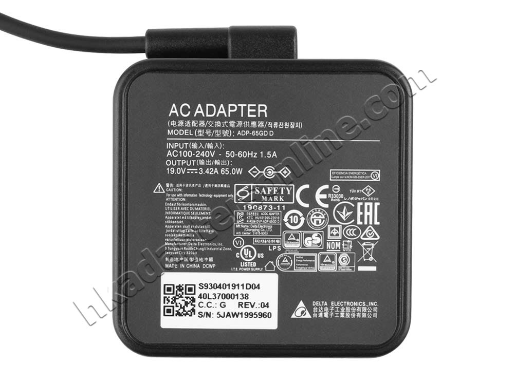 原裝 65W MSI A6205-046RU A6205-047RU Charger 充電器 電源 + 電源線