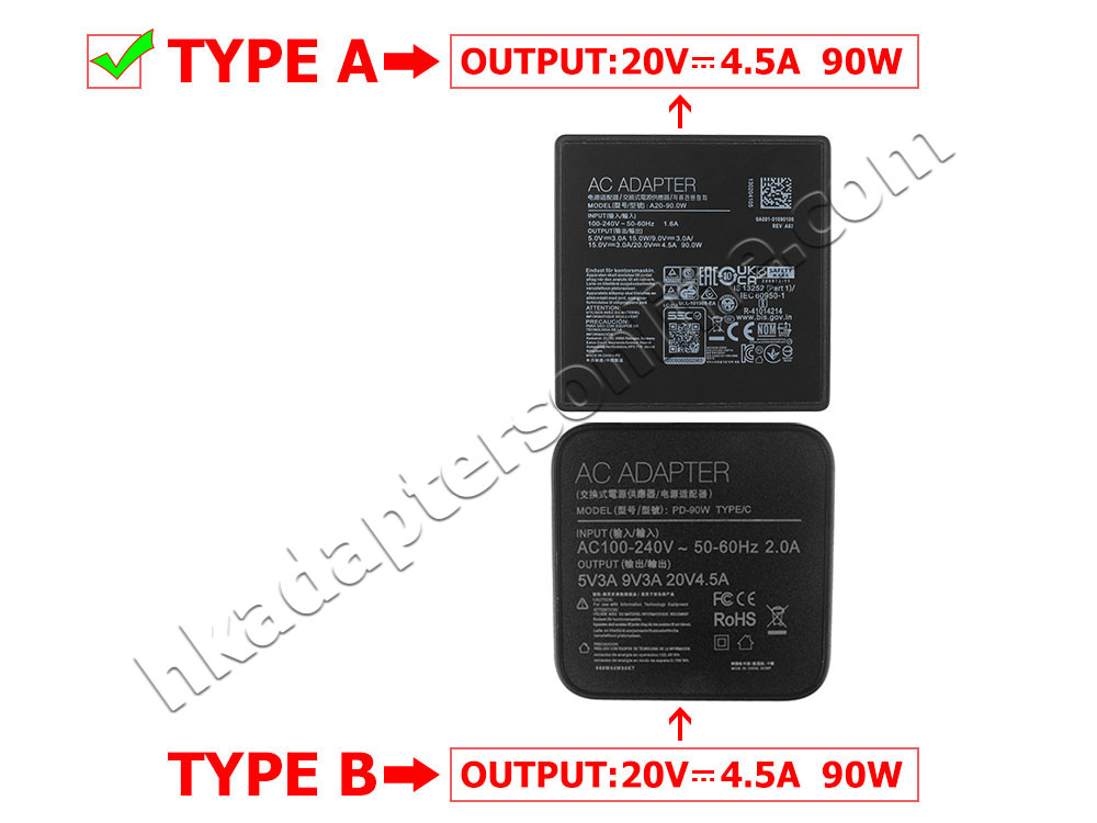 90W USB-C MSI S93-0406610-MSK Charger 充電器 電源 + 電源線