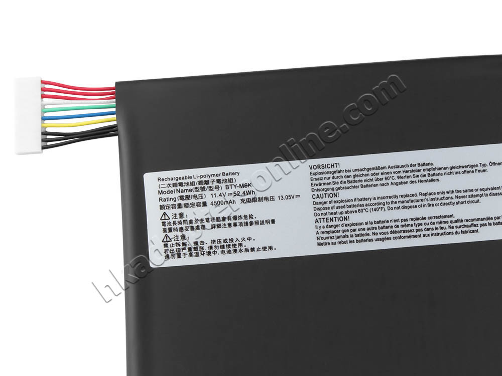 4600mAh 52.4Wh 3芯 MSI GF63 Thin 9SCR-433 電池