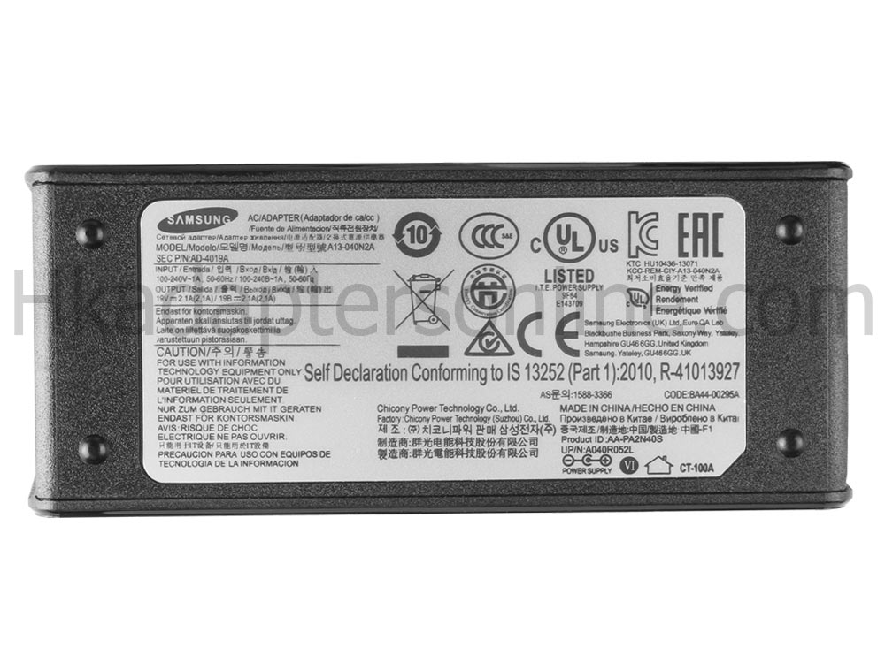 原裝 40W Samsung A13-040N2A Charger 充電器 電源 + 電源線