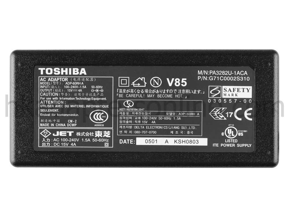 原裝 60W Toshiba Satellite 1410-S203 1410-SP173 Charger 充電器 電源 + 電源線